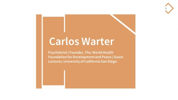 Carlos Warter - Provides Consultation in Human Relations