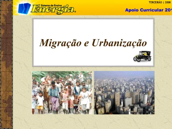 Migra o e Urbaniza o