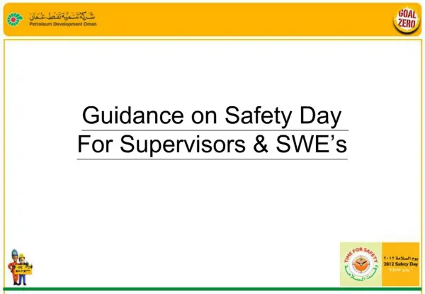 Guidance on Safety Day For Supervisors SWE s