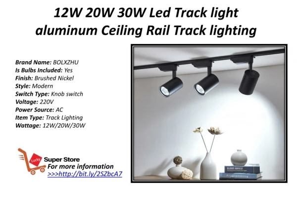 12W 20W 30W Led Track light aluminum Ceiling Rail Track lighting