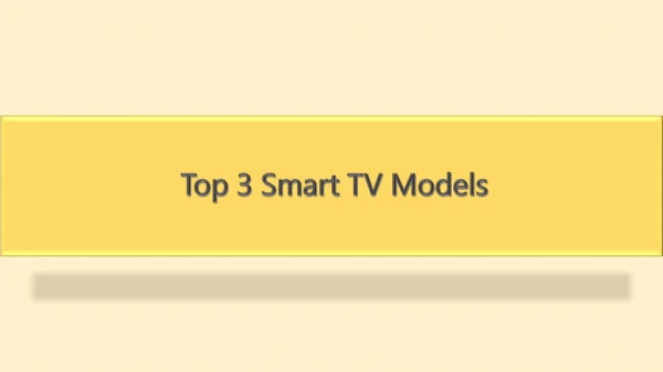 top 3 smart tv models