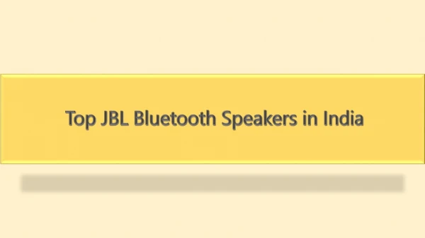 top jbl bluetooth speakers in india