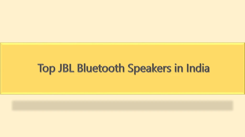 top jbl bluetooth speakers in india