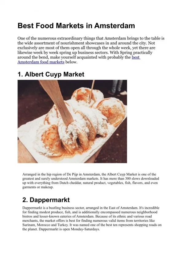 best food markets in amsterdam