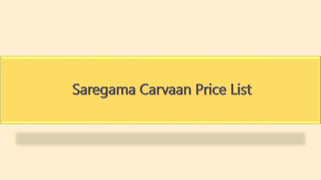 saregama carvaan price list