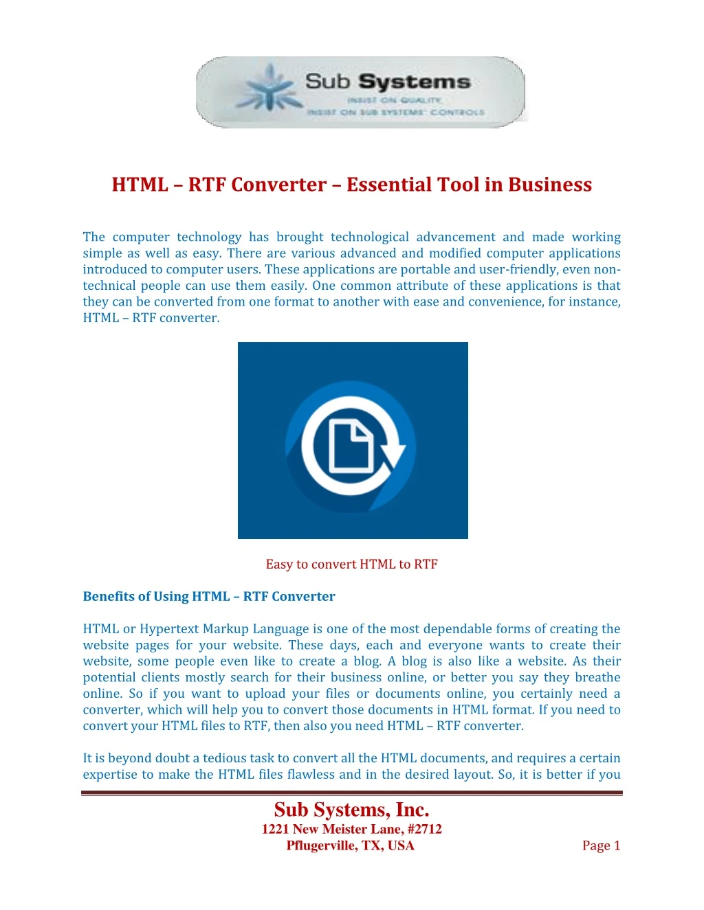 html rtf converter essential tool in business