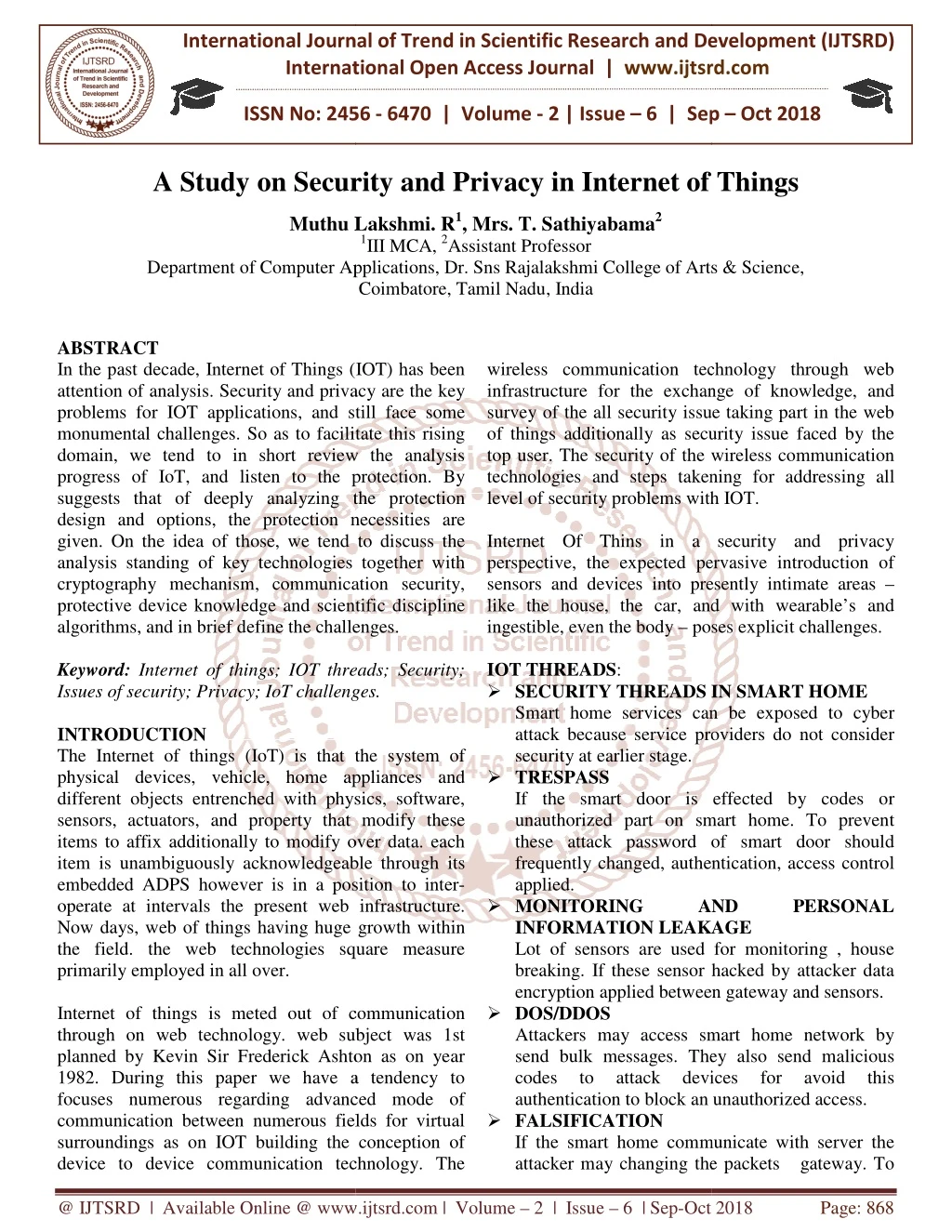 international journal of trend in international