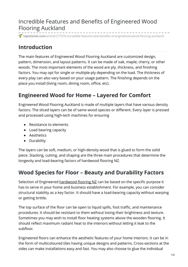 incredible features and benefits of engineered