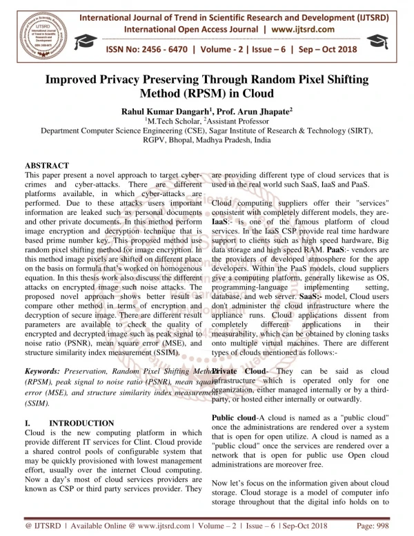 international journal of trend in scientific