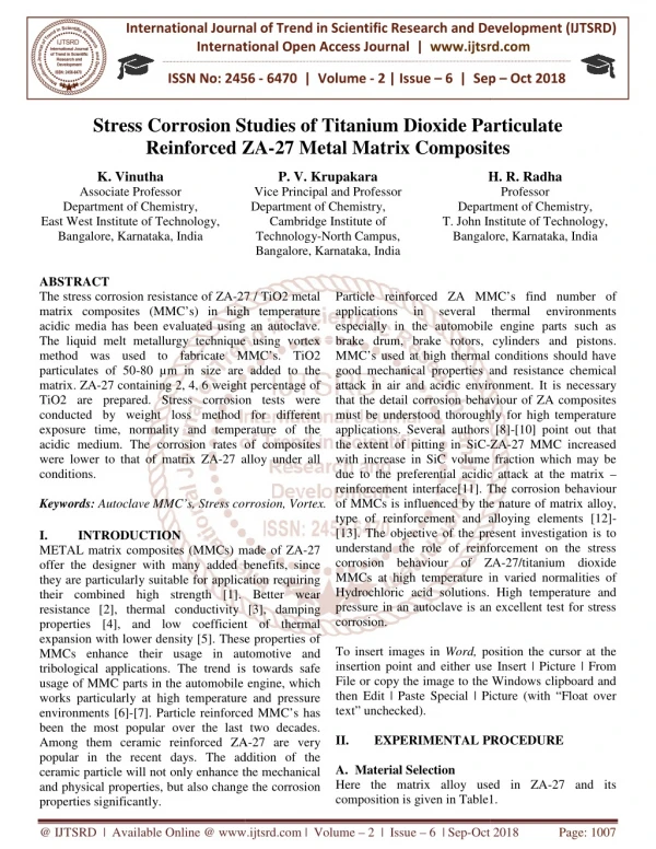 international journal of trend in international