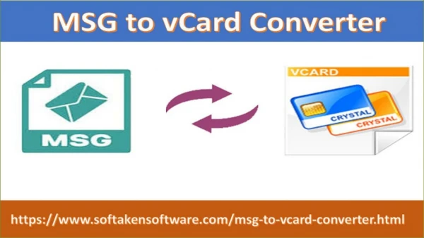 MSG to vCard Converter Software