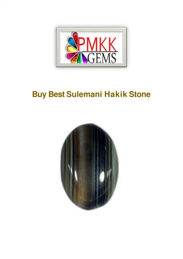 Buy Sulemani Hakik Gemstone Online