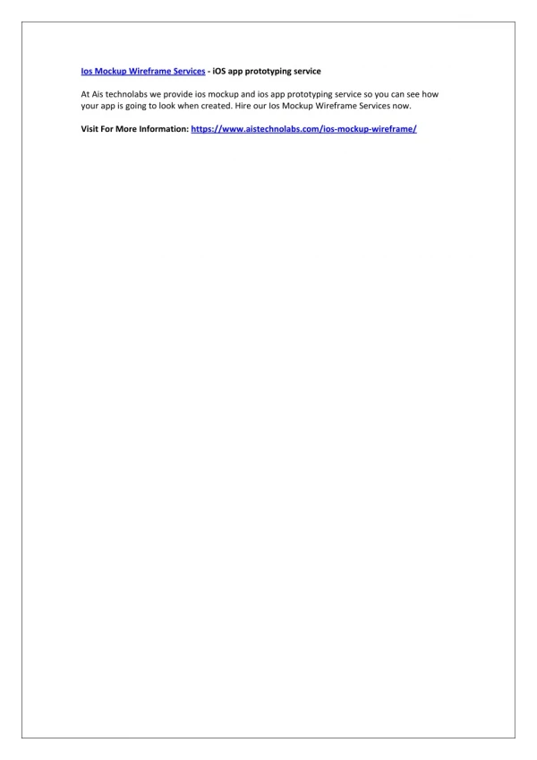 ios mockup wireframe services ios app prototyping
