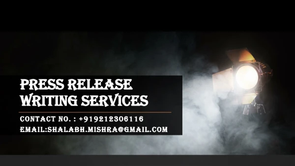 press release writing services