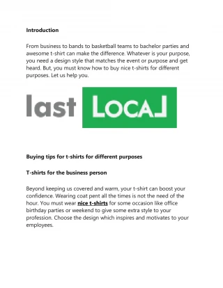 How to Buy T-Shirts For Different Purposes ? - slide 1