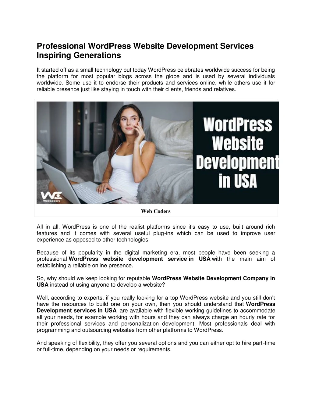 professional wordpress website development