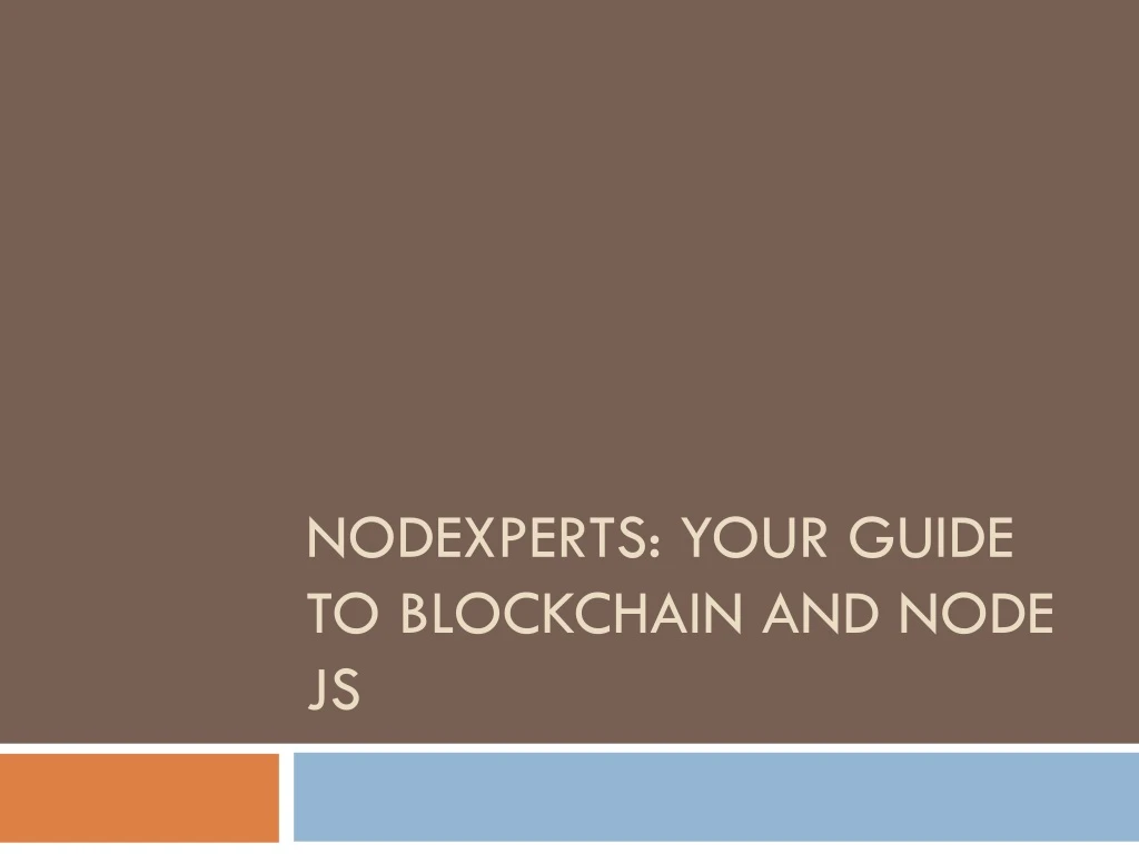 nodexperts your guide to blockchain and node js