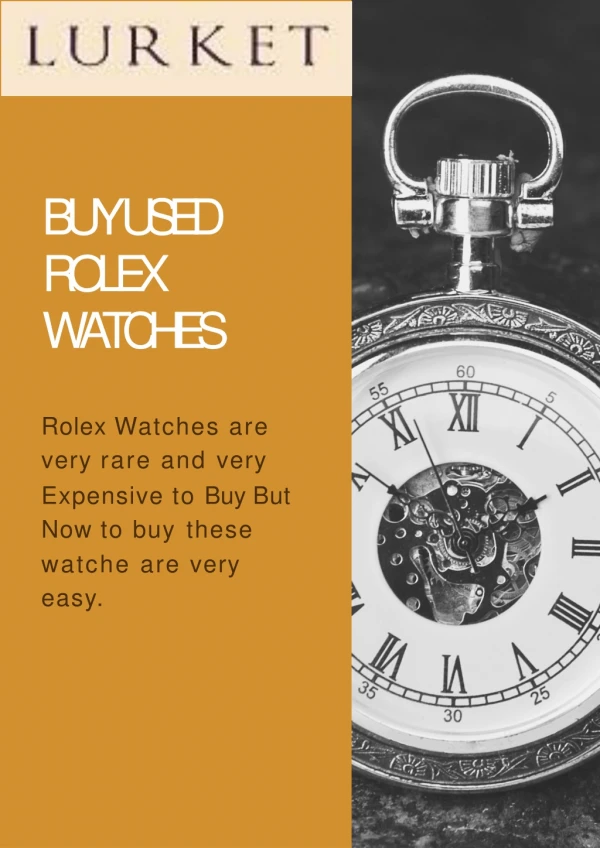 Buy Second Hand Watches Online with Lurket