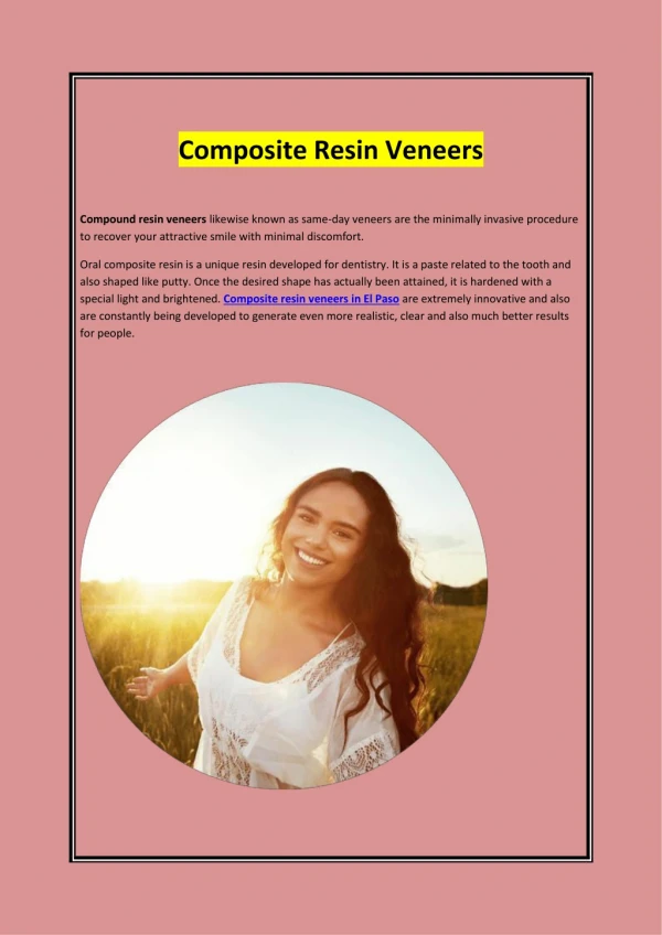 Composite Resin Veneers