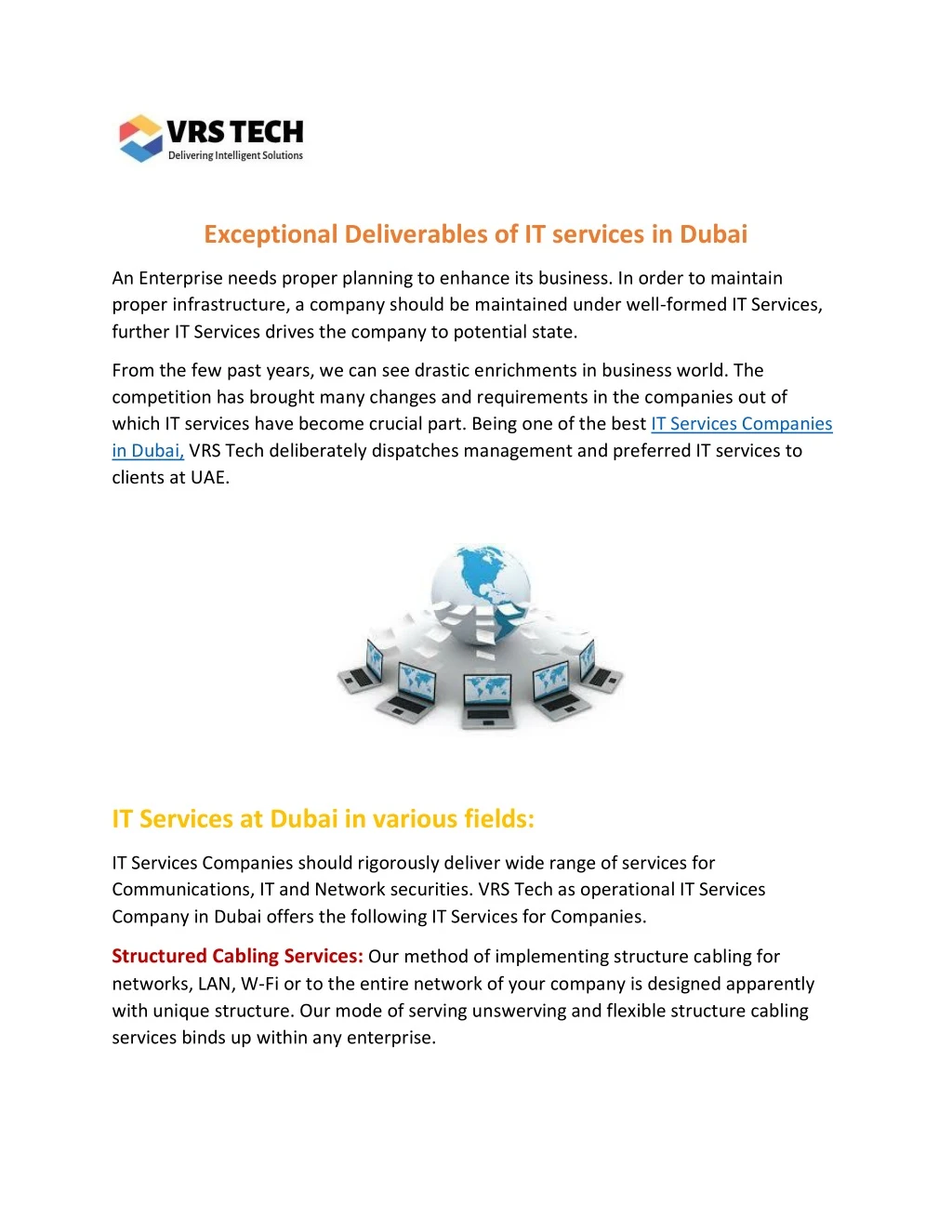 exceptional deliverables of it services in dubai