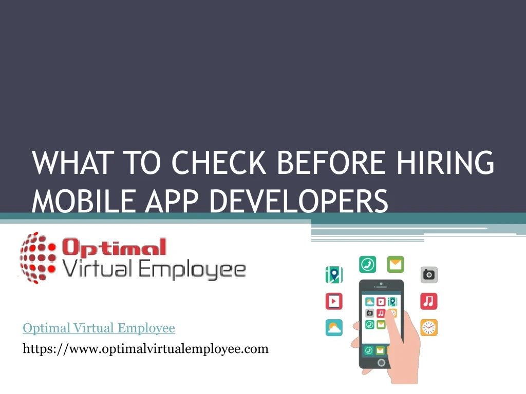 what to check before hiring mobile app developers