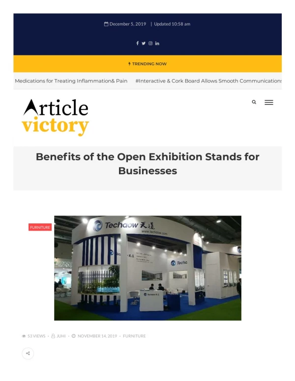 Benefits of the Open Exhibition Stands for Businesses