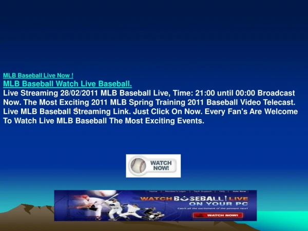 Royals vs Rangers Mets Live Streaming MLB Sopcast 28/02/2011