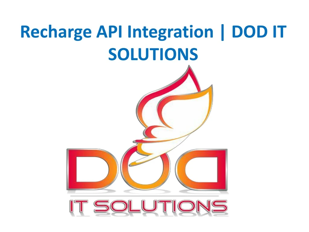 recharge api integration dod it solutions