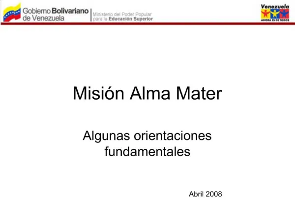 Misi n Alma Mater