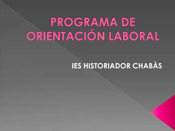 Ppt Programa De Orientaci N Vocacional Powerpoint Presentation Free Download Id