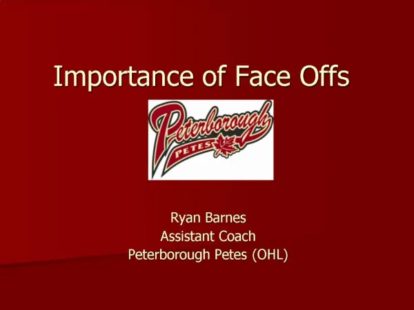 Importance of Face Offs
