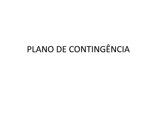 PLANO DE CONTING NCIA