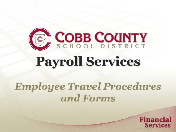 Payroll Services Employee Travel Procedures and Forms