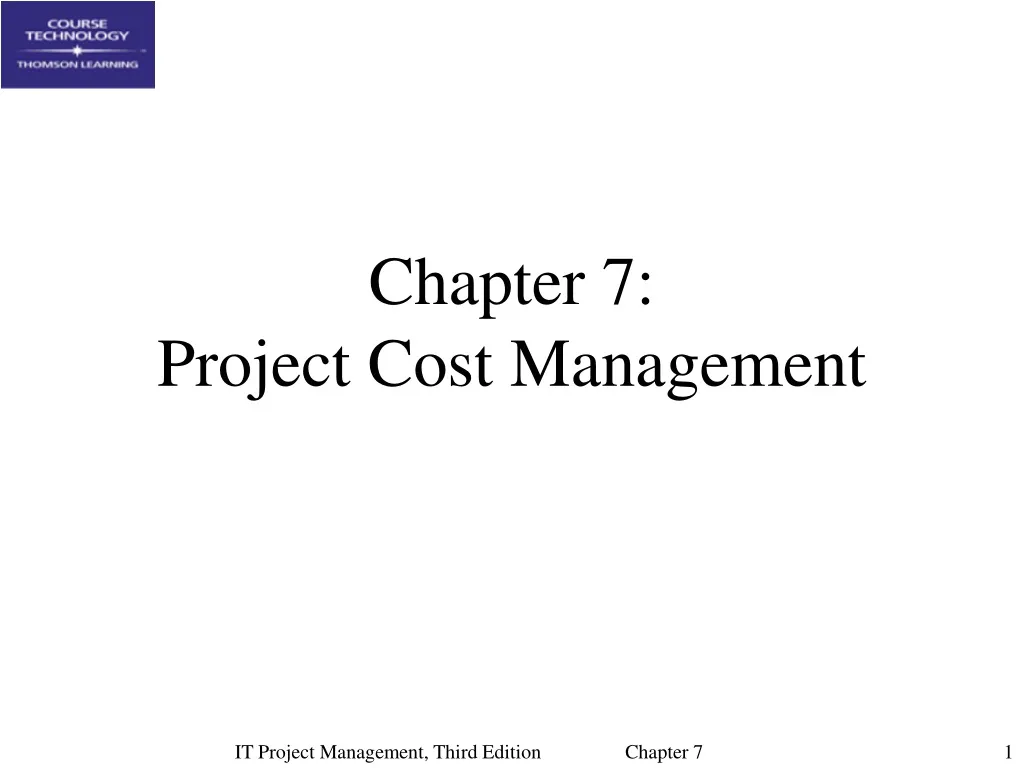 chapter 7 project cost management