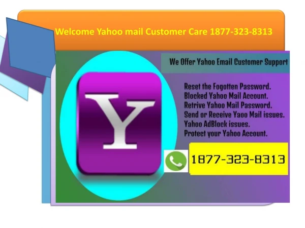 Yahoo mail support number:- 1877-323-8313