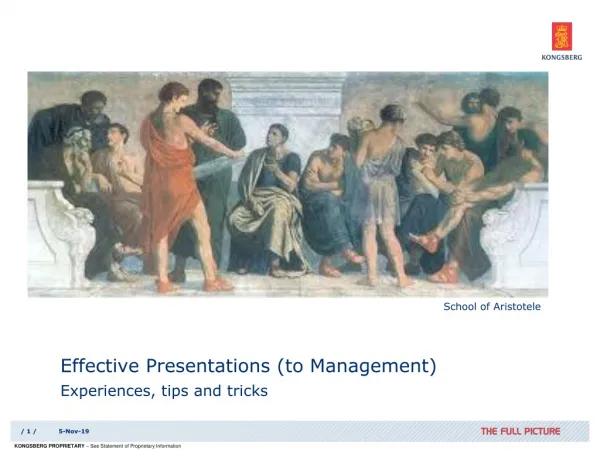 Effective Presentations (to Management)
