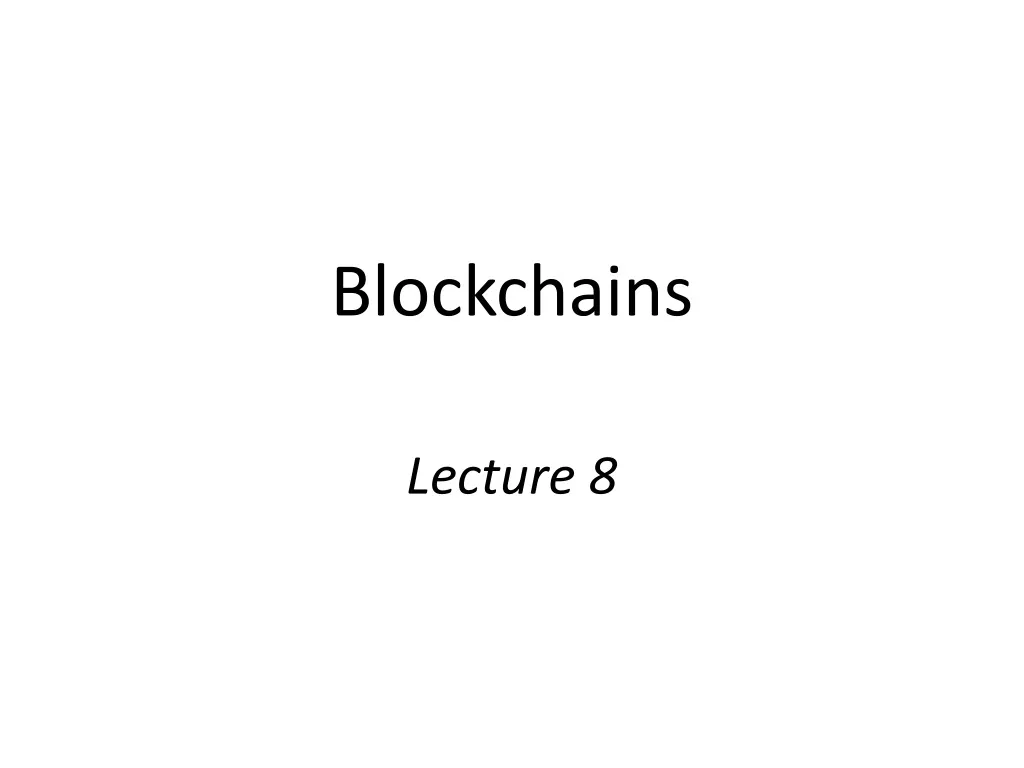 blockchains
