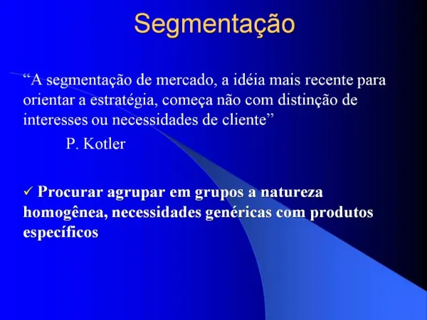 Segmenta o