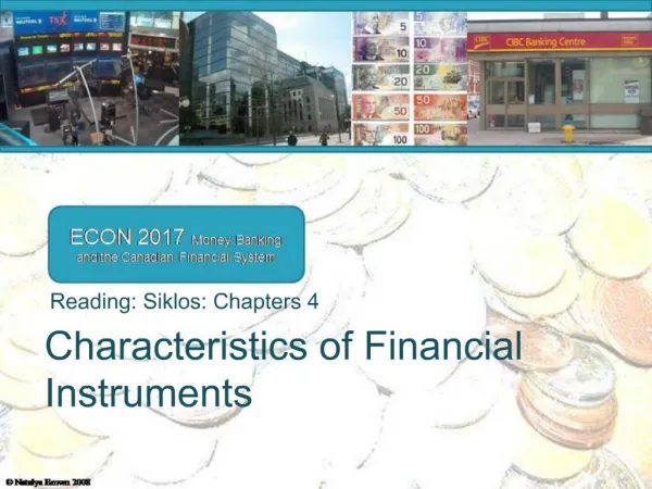 Characteristics of Financial Instruments