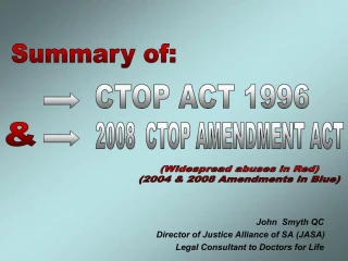 CTOP ACT 1996 - slide 1