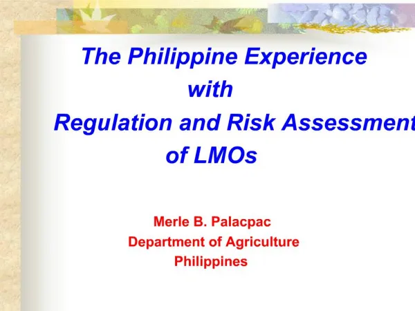 GMO Regulations in the Philippines
