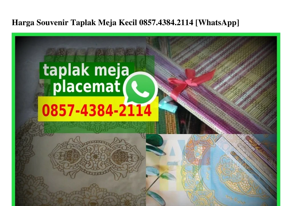 harga souvenir taplak meja kecil 0857 4384 2114