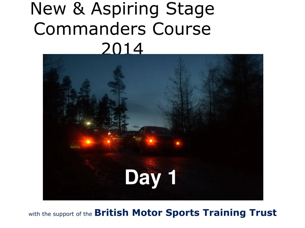 new aspiring stage commanders course 2014