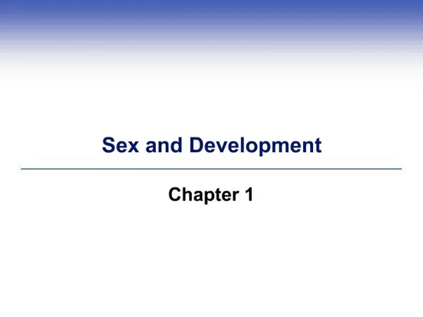 Sex and Development