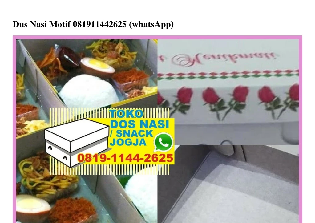 dus nasi motif 081911442625 whatsapp