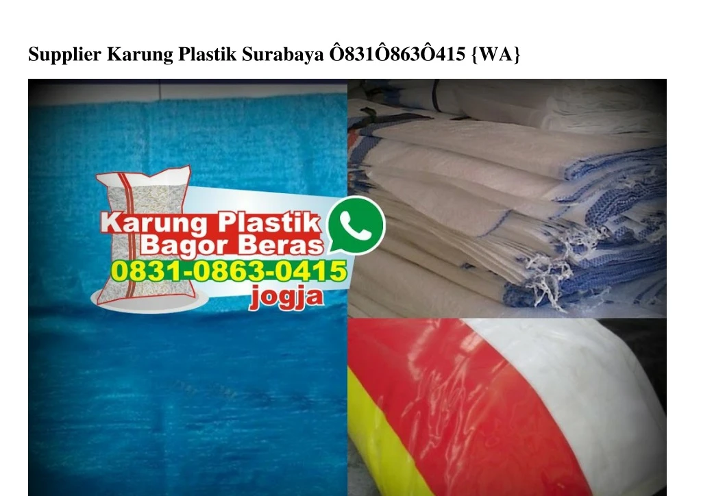 supplier karung plastik surabaya 831 863 415 wa