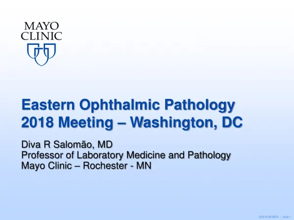 Eastern Ophthalmic Pathology 2018 Meeting – Washington, DC