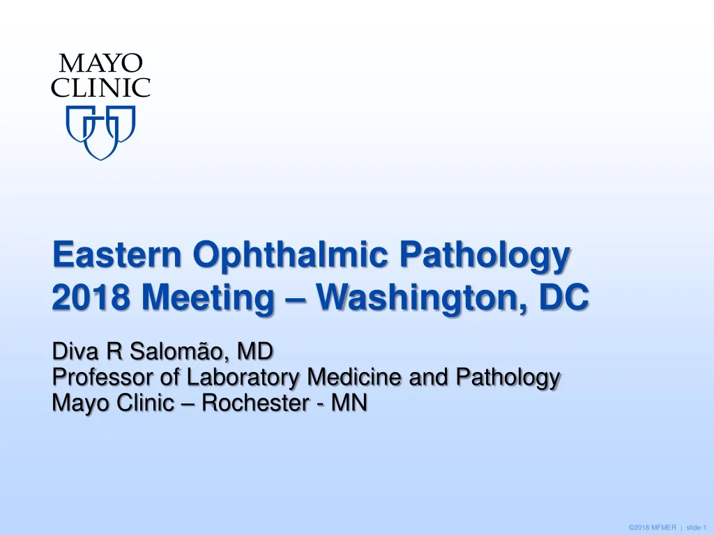 eastern ophthalmic pathology 2018 meeting washington dc