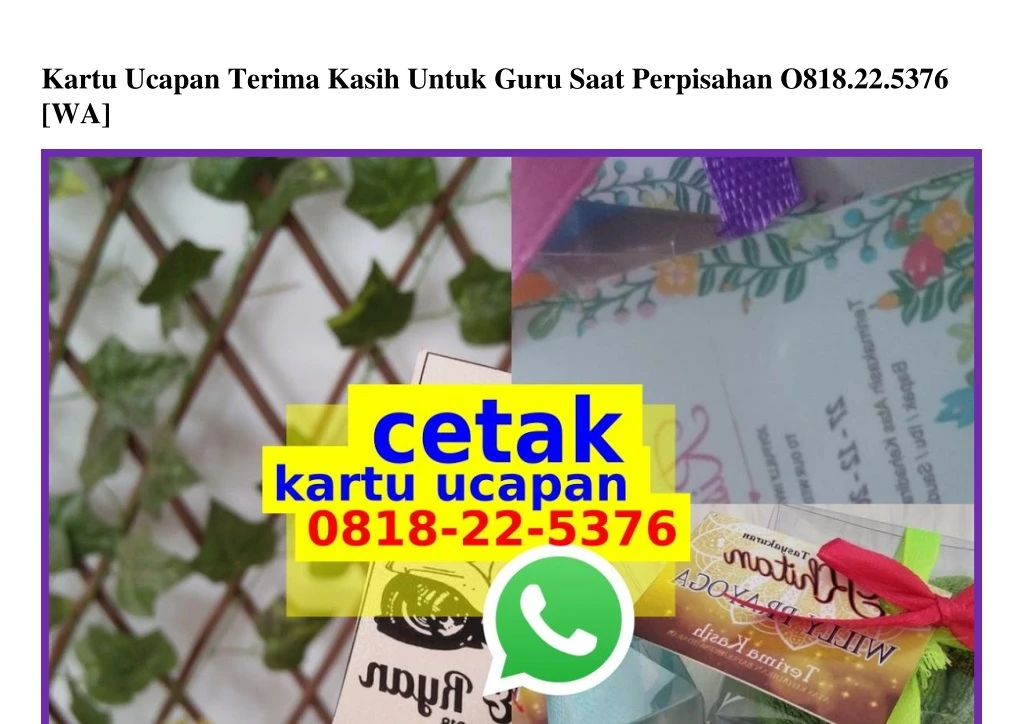 kartu ucapan terima kasih untuk guru saat