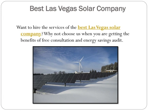 Best Las Vegas Solar Company